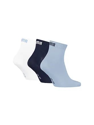 PUMA | Calzini casual Quarter Plain, confezione da 3 | hellblau